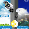 Lampa Solara 77 LED-uri Teno264, tip camera, senzor de miscare, 3 moduri de iluminare, protectie IP65, Waterproof, exterior, telecomanda, alb