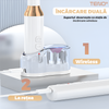 Pila Electrica Profesionala pentru Unghii Teno1137, freza wireless, 18000 RPM, indicator led, manichiura-pedichiura, 12 capete pentru pila, 36 benzi de slefurie, portabila, alb