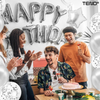 Set 25 Baloane Teno718, Litere, pentru Petreceri/Aniversari/Evenimente, confetti, stelute, model HAPPY BIRTHDAY, argintiu