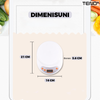 Cantar Electronic de Bucatarie Teno646, bol inclus, capacitate maxima 5 kg, acuratete 1 g, afisaj digital, resetare la pornire, 3 unitati de masura, functionare cu baterii 2 x AA, alb