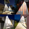 Lampa Solara Stradala 3 LED-uri Teno882, control prin telecomanda, senzor de miscare, 3 moduri de iluminare, protectie IP65, Waterproof, exterior, negru