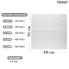 Set 10x Tapet 3D Teno822, suprafata acoperire 4.9 mp, autoadeziv, Model Floral Cerc, perete/tavan, waterproof, usor de montat, design modern, 70x77 cm, alb