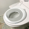 Reductor WC Copii Teno648, suprafata antiderapanta, confortabil, protectie impotriva stropilor, compatibilitate universala, inel de prindere, portabil, alb/gri