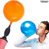 Pompa Manuala Pentru Umflat Baloane cu Dublu Sens Teno371, multifunctionala, materiale calitative, umflare rapida, rosu/negru, 28 cm