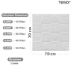 Set 10x Tapet 3D Teno847, suprafata acoperire 4.9 mp, autoadeziv, Model Patrate si Romburi, perete/tavan, waterproof, usor de montat, design modern, 70x77 cm, alb