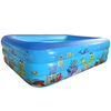 Piscina Gonflabila Pentru Copii Teno2012, podea moale, 3 inele, rezistenta, sigura pentru cel mic, uz interior/exterior,design cu animale marine, 180 x 140 x 60 cm, albastru