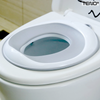Reductor WC Copii Teno648, suprafata antiderapanta, confortabil, protectie impotriva stropilor, compatibilitate universala, inel de prindere, portabil, alb/gri