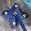 Mop cu Cap in Forma de Stea Teno552, rotire 360 grade, telescopic, curatare usoara, 4 lavete incluse, 123 cm, albastru/galben