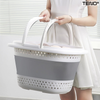 Cos de Rufe Pliabil Mic cu Manere Teno943, organizare si depozitare, multifunctional, compact, 30 litri, 42 x 32 x 28 cm, gri