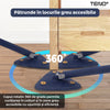 Mop cu Cap Triunghiular Teno321, rotire 360 grade, telescopic, curatare usoara, 4 lavete incluse, 127 cm, albastru/galben
