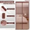 Plasa pentru Usa cu Inchidere Magnetica Teno1200, anti-insecte, tanrari, muste, paianjeni, montare velcro, materiale calitative, rezistenta, 185x104 cm, maro