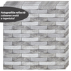 Set Tapet Caramida 3D Teno237, Model Piatra Cubica, suprafata acoperire 5.3 mp, autoadeziv, waterproof, usor de montat, design modern, 70x77 cm, gri
