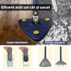 Mop cu Cap Triunghiular Teno321, rotire 360 grade, telescopic, curatare usoara, 4 lavete incluse, 127 cm, albastru/galben
