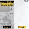 Set 10x Tapet Marmura Premium 3D Teno1885, suprafata acoperire 1.8 mp, autoadeziv, waterproof, usor de montat, design modern, 30x60 cm, model 55, alb