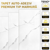 Set 10x Tapet Marmura Premium 3D Teno1887, suprafata acoperire 1.8 mp, autoadeziv, waterproof, usor de montat, design modern, 30x60 cm, model 57, alb