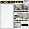 Set 10x Tapet Marmura Premium 3D Teno1885, suprafata acoperire 1.8 mp, autoadeziv, waterproof, usor de montat, design modern, 30x60 cm, model 55, alb