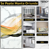 Set 10x Tapet Marmura Premium 3D Teno1808, suprafata acoperire 1.8 mp, autoadeziv, waterproof, usor de montat, design modern, 30x60 cm, model 53, alb/auriu