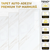 Set 10x Tapet Marmura Premium 3D Teno1885, suprafata acoperire 1.8 mp, autoadeziv, waterproof, usor de montat, design modern, 30x60 cm, model 55, alb