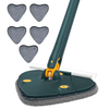 Mop cu Cap in Forma de Inima Teno1155, rotire 360 grade, telescopic, curatare usoara, 5 lavete incluse, 127 cm, verde/galben