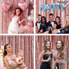 Set 2 Bucati Perdea Decorativa Teno322, din folie rose gold metalizat, pentru petreceri aniversare