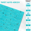 Set Tapet Caramida 3D Teno71, model Stelute, suprafata acoperire 5.3 mp, autoadeziv, waterproof, usor de montat, design modern, 70x77 cm, albastru