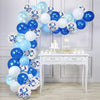 Set 15 Baloane Teno259, Confeti, pentru Petreceri/Aniversari/Evenimente, o singura dimensiune, 3 culori, latex, albastru/alb/transparent