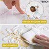 Set Tapet 3D Teno60, suprafata acoperire 4.9 mp, autoadeziv, perete/tavan, waterproof, usor de montat, design modern, 70x70 cm, auriu