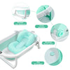 Cadita cu Pernuta pentru Bebelusi Teno291, termometru digital incorporat, pliabila, dop de scurgere, picioare anti-alunecare, design ergonomic, 75 x 45 x 22 cm, verde