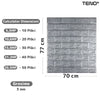 Set Tapet Caramida 3D Teno56, suprafata acoperire 5.3 mp, autoadeziv, waterproof, usor de montat, design modern, 70x77 cm, gri