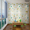 Set Tapet Caramida 3D Teno75, model Animalute, autoadeziv, suprafata acoperire 5.3 mp, waterproof, usor de montat, design modern, 70x77 cm, alb