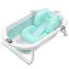 Cadita cu Pernuta pentru Bebelusi Teno291, termometru digital incorporat, pliabila, dop de scurgere, picioare anti-alunecare, design ergonomic, 75 x 45 x 22 cm, verde