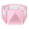 Tarc pentru Copii Teno297, usa cu fermoar exterior, plasa, materiale calitative, usor de montat, dimensiuni 125x110x65, roz