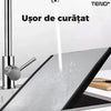 Placa de Protectie Aragaz Anti-Stropi Teno86, panou cu 4 elemente, pliabila, metal, de inalta calitate, usor de curatat, 133x30cm, argintiu