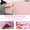 Set Tapet Caramida 3D Teno53, suprafata acoperire 5.3 mp, autoadeziv, waterproof, usor de montat, design modern, 70x77 cm, roz