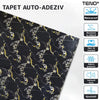 Set Tapet Panou 3D Teno95, Model Marmura, suprafata acoperire 4.9 mp, autoadeziv, waterproof, usor de montat, design modern, 70x70 cm, negru