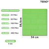 Set Tapet Mic Caramida 3D Teno107,suprafata acoperire 3.31 mp, autoadeziv, waterproof, usor de montat, design modern, 38.5x34 cm, verde