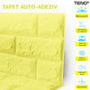 Set Tapet Caramida 3D Teno55, suprafata acoperire 5.3 mp, autoadeziv, waterproof, usor de montat, design modern, 70x77 cm, galben