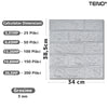 Set Tapet Mic Caramida 3D Teno103, suprafata acoperire 3.31 mp, autoadeziv, waterproof, usor de montat, design modern, 38.5x34 cm, gri