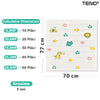 Set Tapet Caramida 3D Teno75, model Animalute, autoadeziv, suprafata acoperire 5.3 mp, waterproof, usor de montat, design modern, 70x77 cm, alb