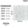 Set Tapet 3D Teno115, suprafata acoperire 4.9 mp, autoadeziv, perete/tavan, model floral, waterproof, usor de montat, design modern, 70x70 cm, alb