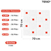 Set Tapet 3D Teno61, suprafata acoperire 4.9 mp, autoadeziv, perete/tavan, waterproof, usor de montat, design modern, 70x70 cm, rosu