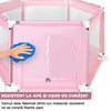 Tarc pentru Copii Teno297, usa cu fermoar exterior, plasa, materiale calitative, usor de montat, dimensiuni 125x110x65, roz