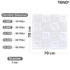 Set Tapet 3D Teno62, suprafata acoperire 4.9 mp, autoadeziv, perete/tavan, waterproof, usor de montat, design modern, 70x70 cm, alb