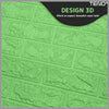 Set Tapet Caramida 3D Teno54, suprafata acoperire 5.3 mp, autoadeziv, waterproof, usor de montat, design modern, 70x77 cm, verde