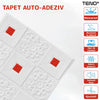 Set Tapet 3D Teno61, suprafata acoperire 4.9 mp, autoadeziv, perete/tavan, waterproof, usor de montat, design modern, 70x70 cm, rosu