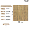Set Tapet Panou 3D Teno96, Model Lemn, suprafata acoperire 4.9 mp, autoadeziv, waterproof, usor de montat, design modern, 70x70 cm, maro stejar