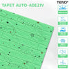 Set Tapet Caramida 3D Teno72, model Stelute, suprafata acoperire 5.3 mp, autoadeziv, waterproof, usor de montat, design modern, 70x77 cm, verde