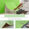Set Tapet Caramida 3D Teno54, suprafata acoperire 5.3 mp, autoadeziv, waterproof, usor de montat, design modern, 70x77 cm, verde