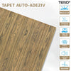 Set Tapet Panou 3D Teno96, Model Lemn, suprafata acoperire 4.9 mp, autoadeziv, waterproof, usor de montat, design modern, 70x70 cm, maro stejar