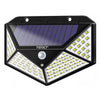 Lampa Solara 100 LED-uri Teno63, senzor de miscare, 3 moduri de iluminare, protectie IP65, Waterproof, exterior, negru